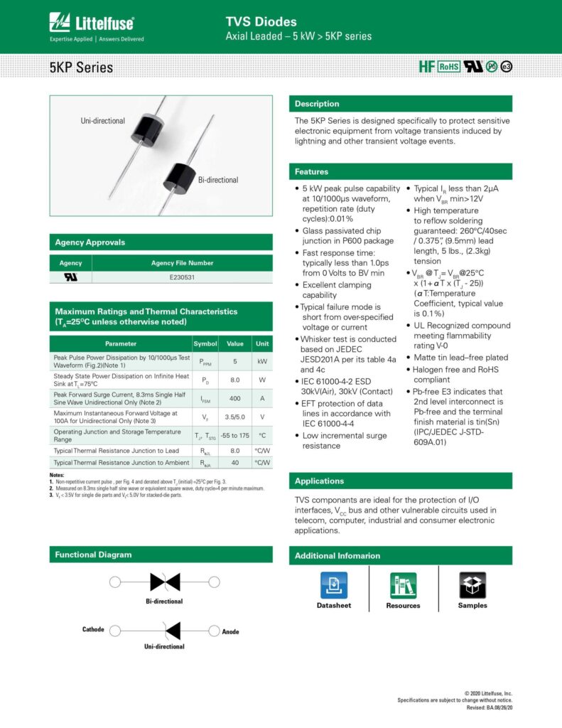 5KP33A TVS DIODE R-5