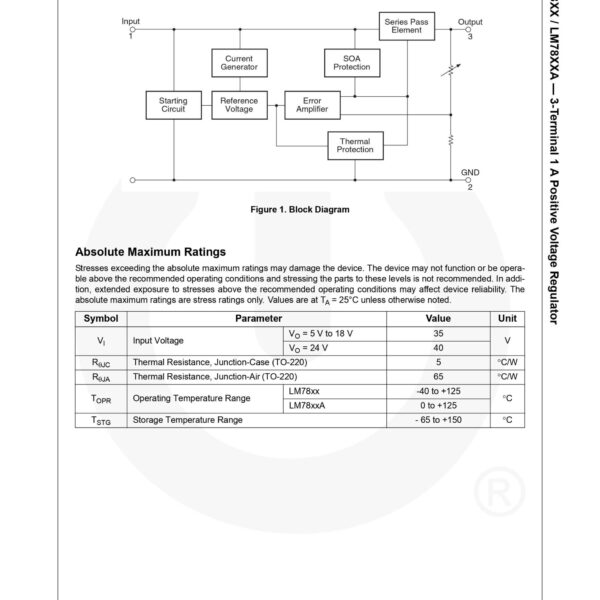LM7812 POSITIVE VOLTAGE REGULATOR TO-220