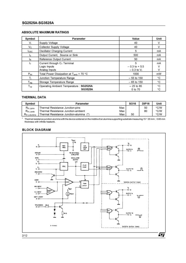 SG 3525 PWM CONTROLLER IC NARROW SOP-16 - Image 3