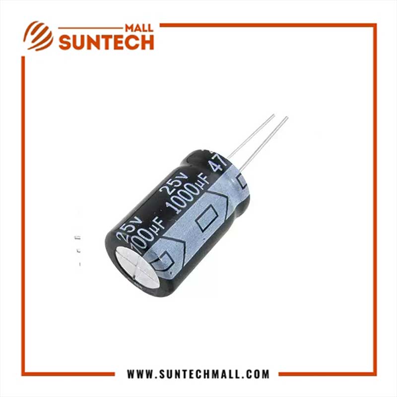 25V 100uF aluminum electrolytic capacitor