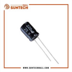 25V 220uF aluminum electrolytic capacitor