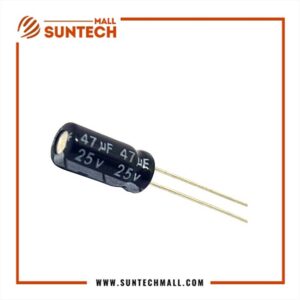 25V 47uF aluminum electrolytic capacitor
