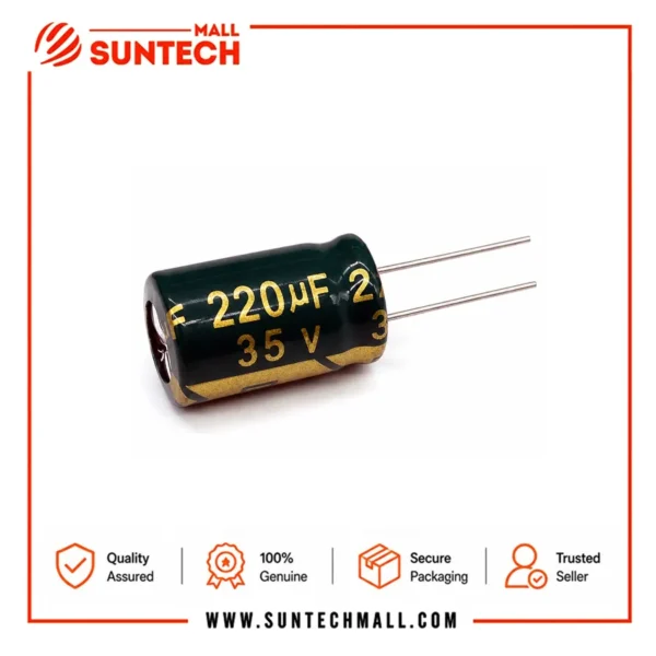 35V 220uF aluminum electrolytic capacitor