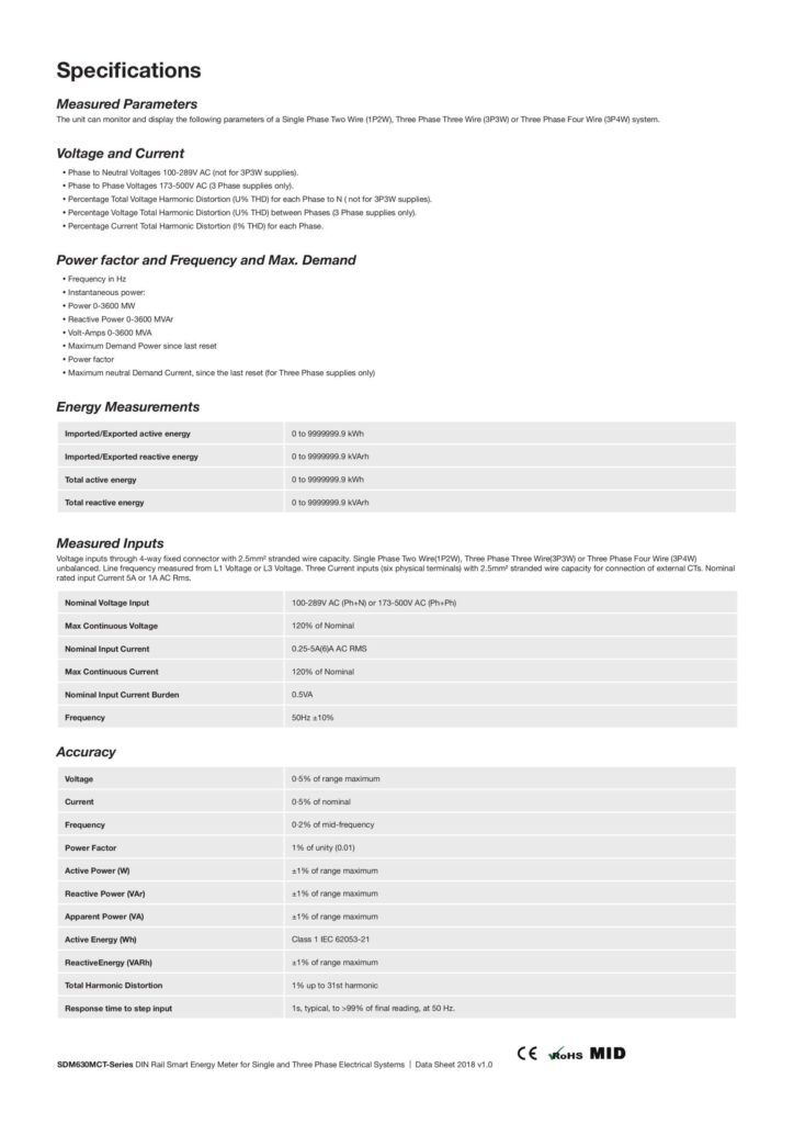 Inverex Smart Meter Device INV630MCT-40mA