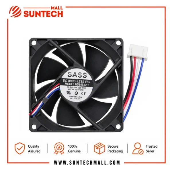 Sass HD80S12H 0.23A 4Line 4Pin 12 Volt Dc Fan