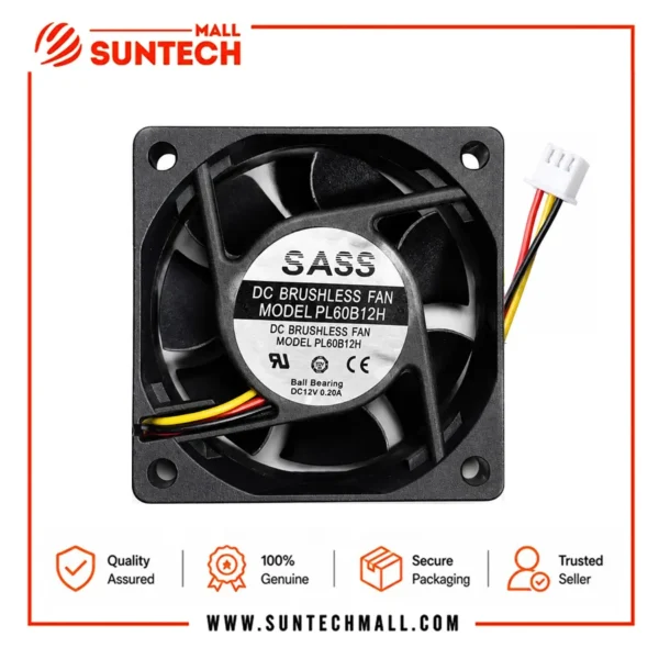 Sass PL60B12H 0.2A 3Line 12 Volt Dc Fan