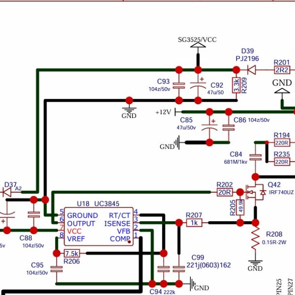 CHINESE SINGLE BOARD UPS INVERTER SCHEMATIC DRAWINGS