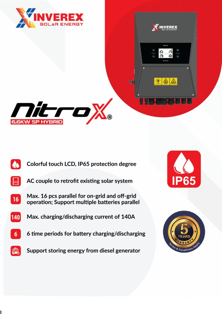 Inverex Nitrox 6.6KW – 48 V Solar inverter (Single phase) - Suntech Mall