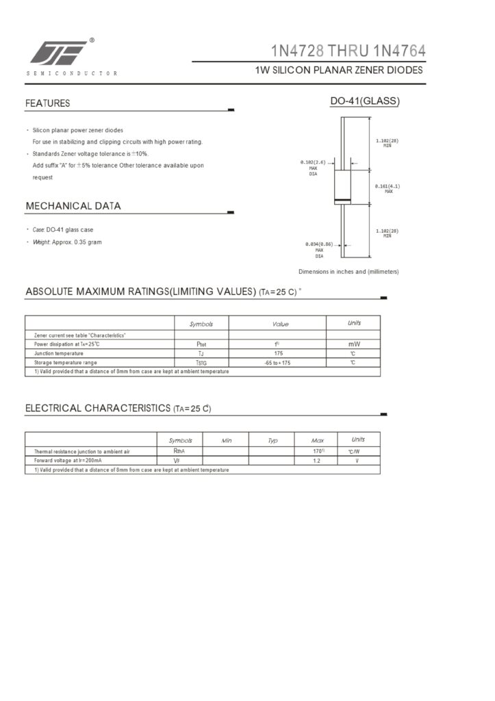 1N4744 15V ZENER DIODE DO-41 – The Reliable And Durable