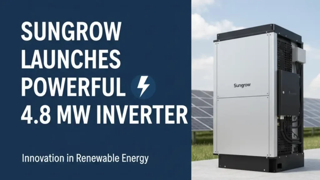 Introduces Powerful Sungrow 4.8 MW Inverter for a Brighter Future