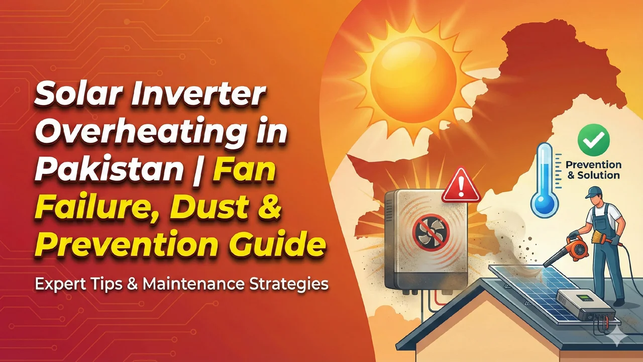 Solar inverter overheating caused by cooling fan failure