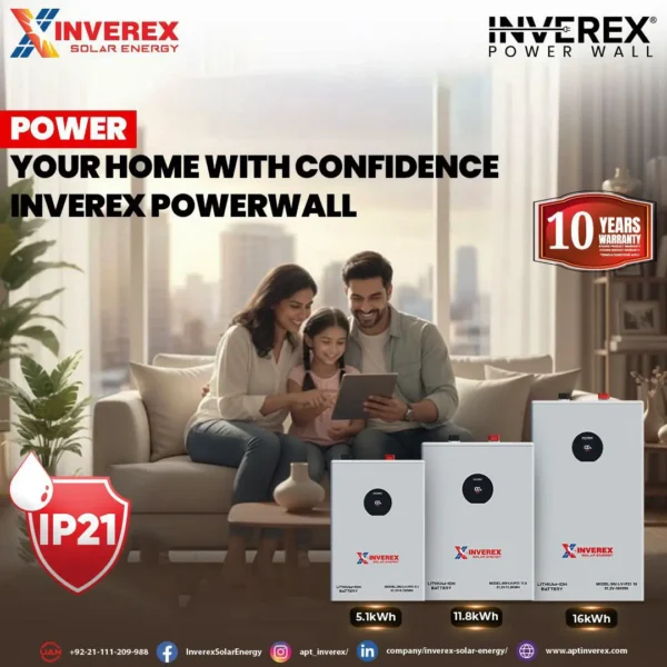 Inverex power wall 48v 100A 5.1kwh IP21 Battery bank