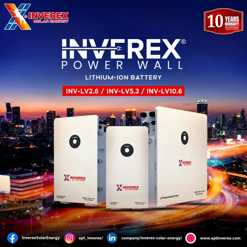 Inverex power wall 48v 100A 5.1kwh IP21 Battery bank