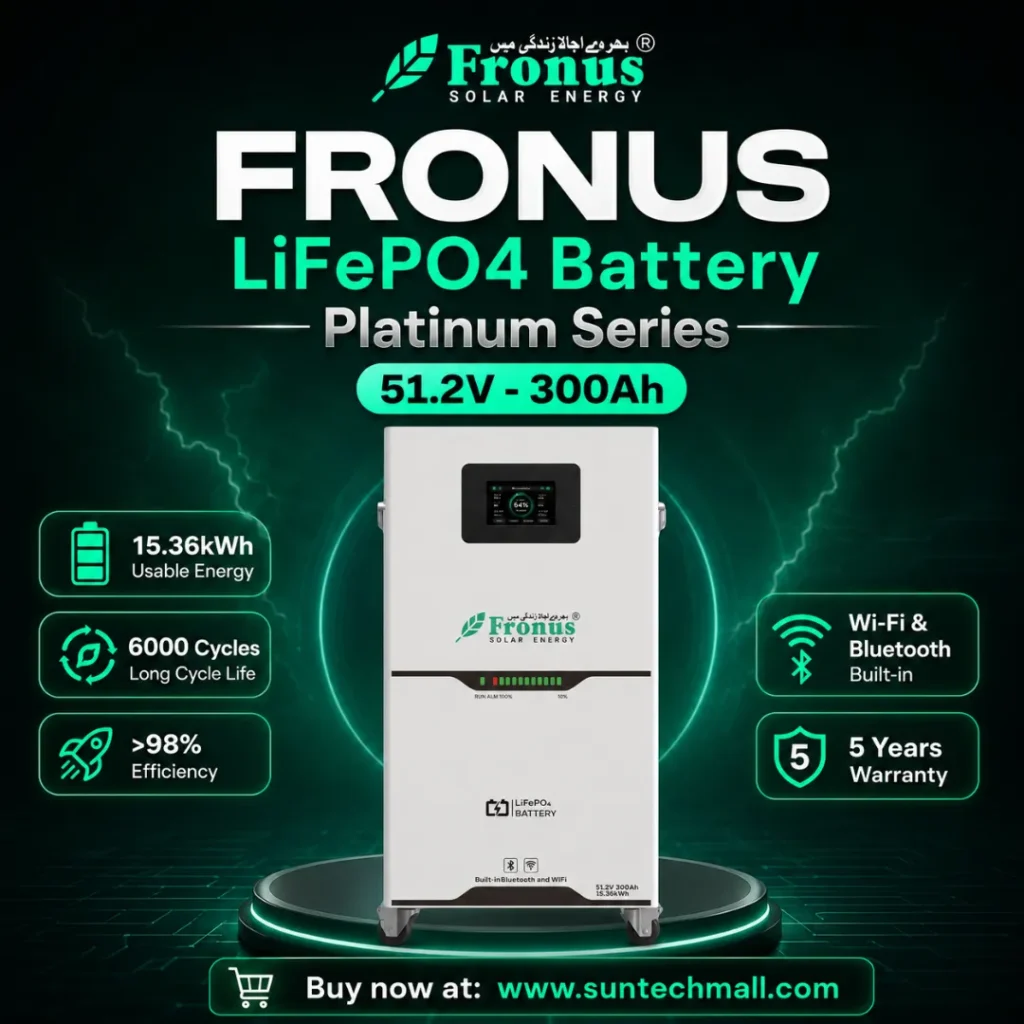 Fronus LifePo4 Platinum series 15KWH 300A battery bank