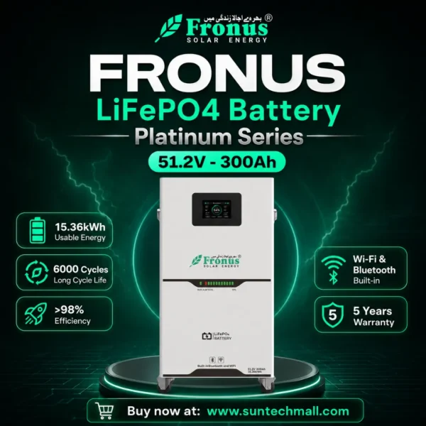 Fronus LifePo4 Platinum series 15KWH 300A battery bank