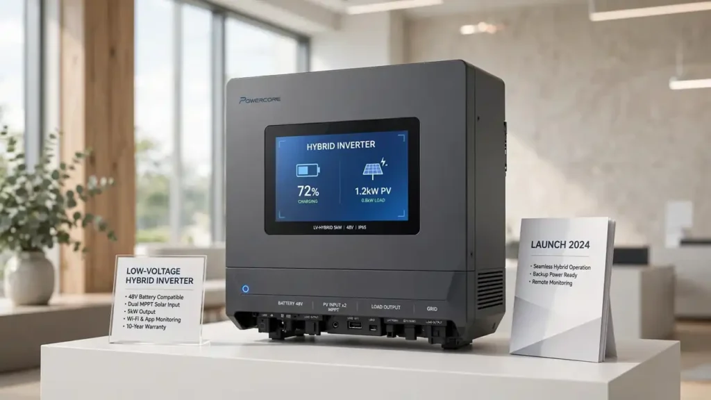 Low-voltage hybrid solar inverter for home use with 48V battery bank