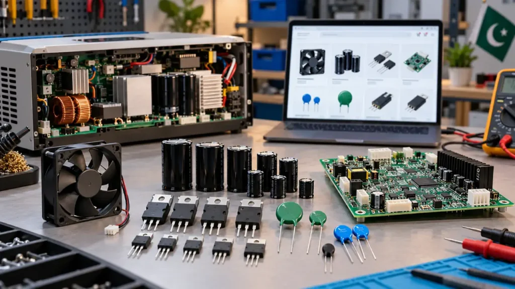 Solar Inverter Error Codes in Pakistan 2026 – Complete Troubleshooting Guide 7 Solar inverter spare parts for professional repair in Pakistan