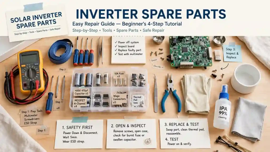 Solar inverter spare parts repair guide