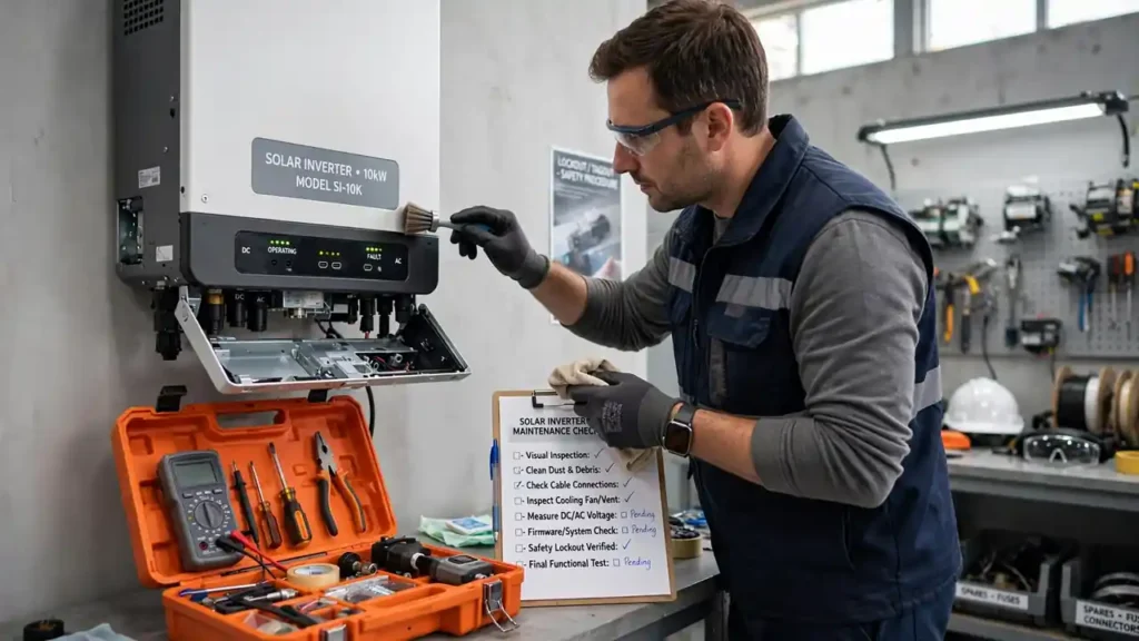 Solar inverter maintenance service