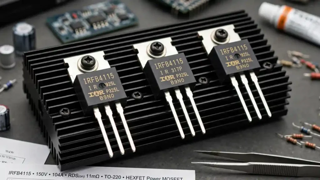 IRFB4115 150V 104A N-channel power MOSFETs for inverter repair