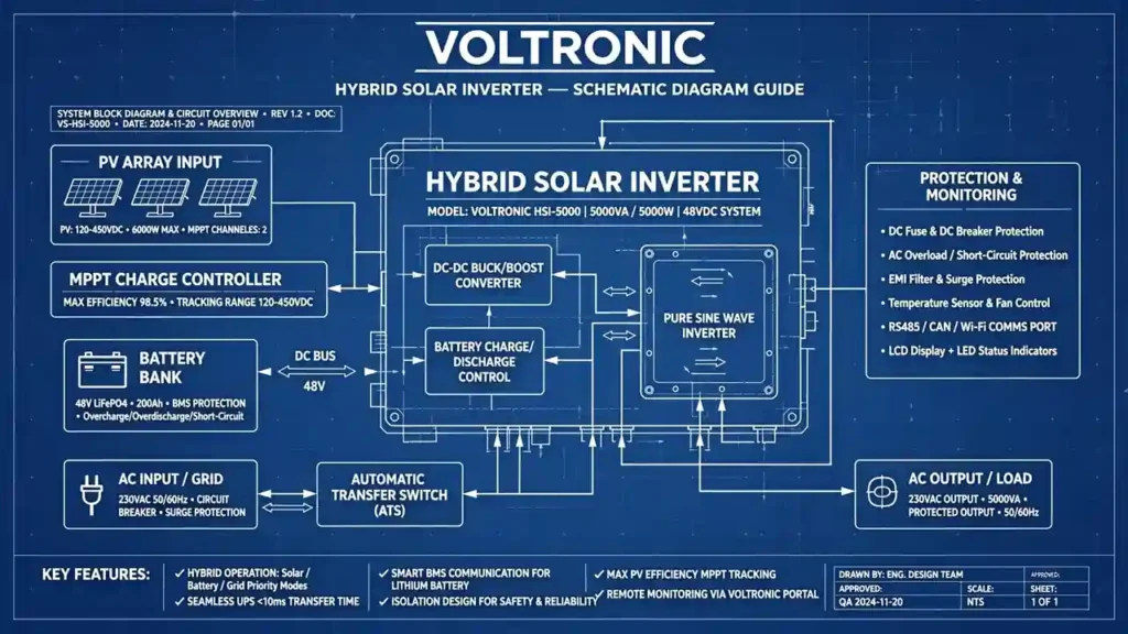 Expert Voltronic Schematic Diagram PDF Guide For Hybrid Solar Inverter