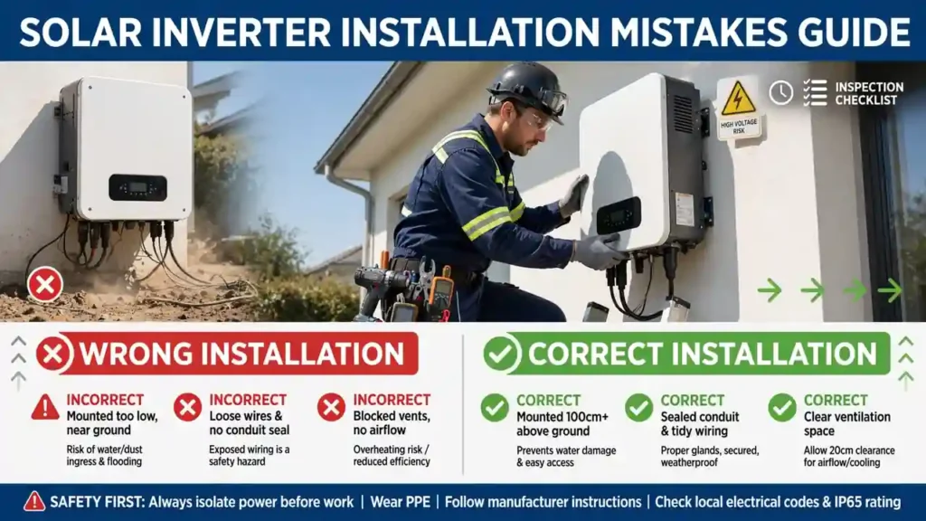 Solar inverter installation mistakes